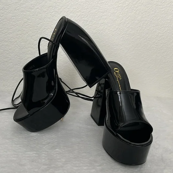 Black Platform shoes size 6 1/2 women’s - Picture 3 of 8